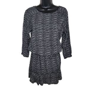Soft Joie black & white blouson mini dress size xs